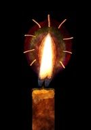 children drawing candle fire