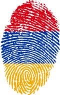 armenia flag fingerprint country drawing