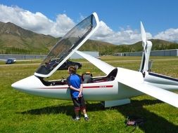 Child near the aircraft