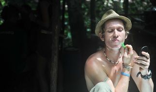 man shaving