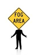 clipart of road sign for fog area