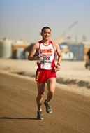 male runner on the road