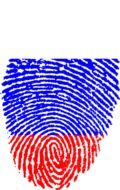 russia flag fingerprint drawing