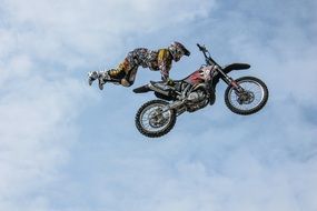 biker in a flight