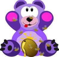 drawing of funny teddy bear