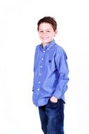 boy in jeans and blue shirt