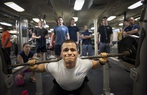 weight lifter in the gym