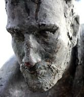 raindrops on male sculpture