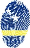 curacao flag fingerprint country drawing