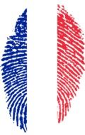 patriotic fingerprint with france flag
