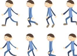Clipart of lots of walking boys