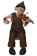 old man violinist drawing