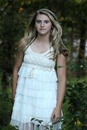 Portrait of blonde teen girl