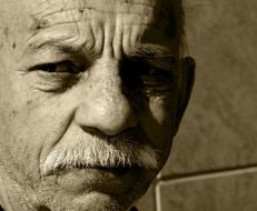 portrait of sad man