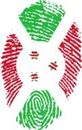 burundi flag fingerprint drawing