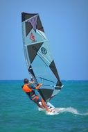 windsurfing at sea