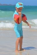 boy in uv protection suit