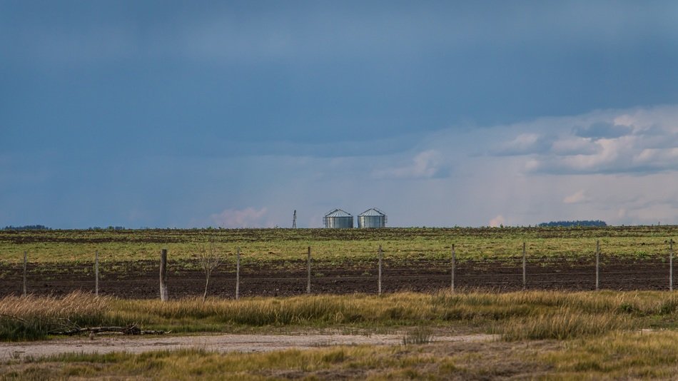 distant view of the vaults in the field