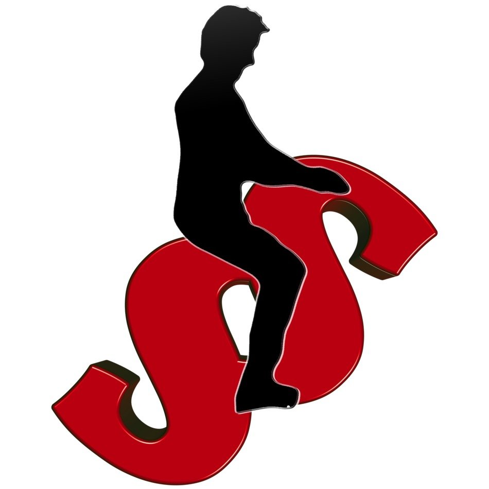 man sitting on the section sign