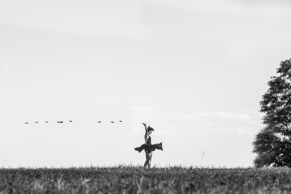 ballet dancer on the field