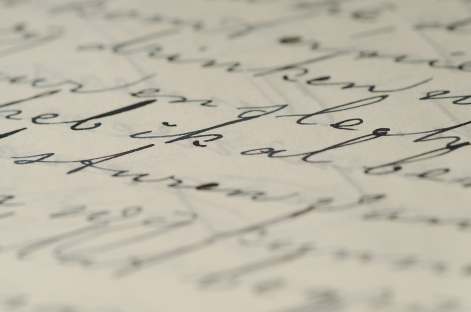 letter close-up on blurred background