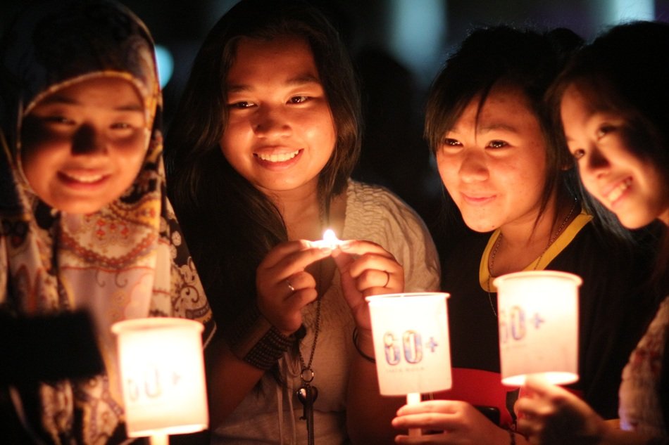 Group of Women at night
