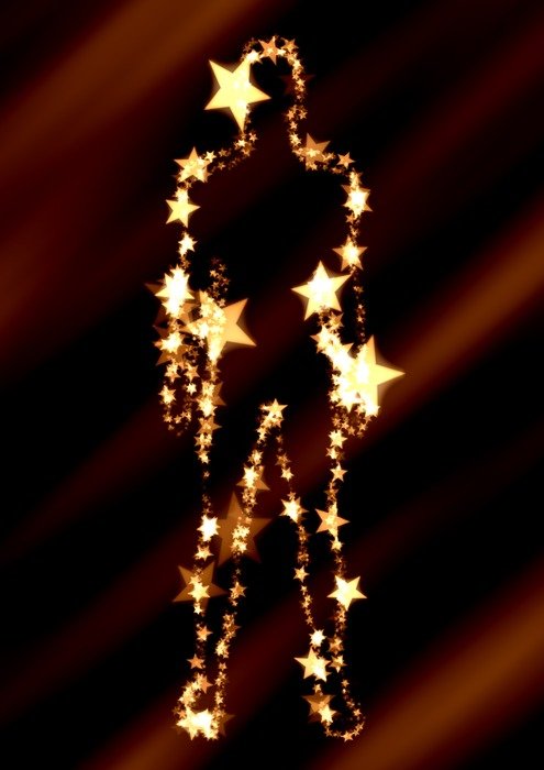 Star silhouette of the man