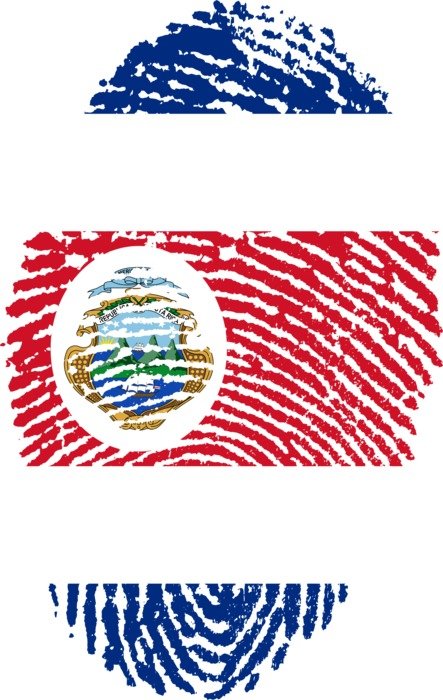 Fingerping with the flag of Coast Rica