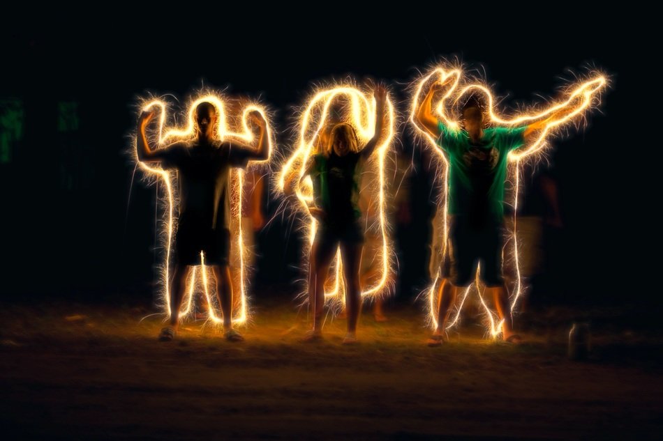 image of people in Bengal lights