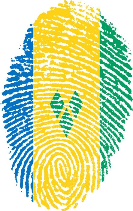 Country flag in shape of fingerprint