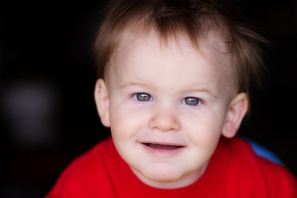 Portrait of the adorable smiling baby