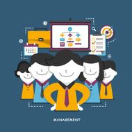 flat design concept of business management N2