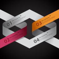 Modern infographics origami style options banner