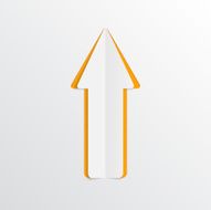 White paper arrow