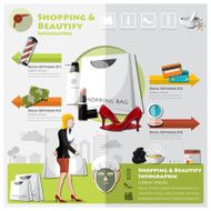 Woman Shopping Beautify And Lifestyle Infographic