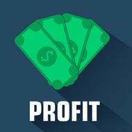 flat money icon concept background