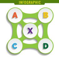Simply infographic five parts connections