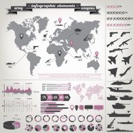 Army and weapons infographic elements N4