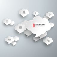 Cloud Computing with icon set N3