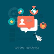 vector customer testimonials concept illustration