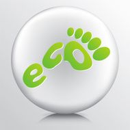 Icon With Green Eco Foot