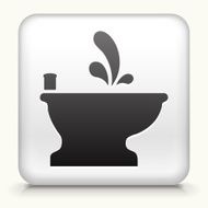 Square Button with Bidet interface icon