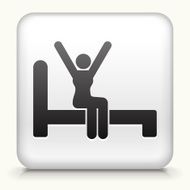 Square Button with Waking Up