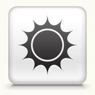 Square Button with Sun interface icon