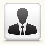 Square Button with Businessman interface icon N2