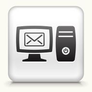 Square Button with Desktop Mail interface icon