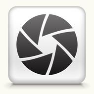 Square Button with Camera Shutter