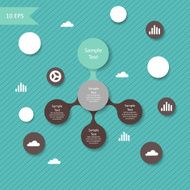 vector colorful metaball round diagram infographics N23