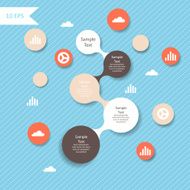 vector colorful metaball round diagram infographics N24