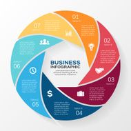 Vector circle infographic diagram 7 options